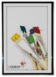 Ramka 18x24 plastikowa BB1824B czarna szkło