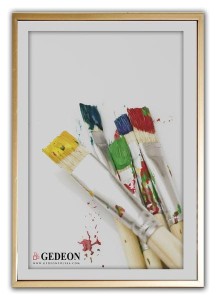 Ramka plastikowa 30x40  BB3040Gplx złota plexi