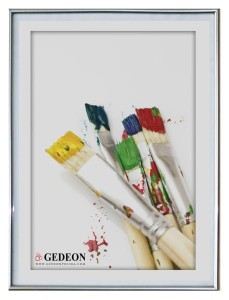 Ramka 30x40 plastikowa BB3040Splx srebrna plexi