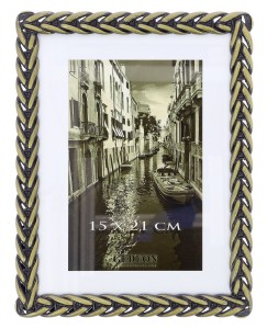 Ramka metalowa dekoracyjna 15x20cm RM0868G