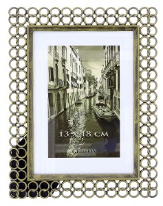 Ramka metalowa dekoracyjna 13x18cm RM1457G