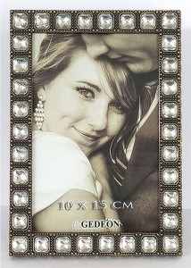 Ramka metalowa dekoracyjna 10x15cm RM1946G