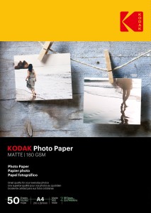 Papier fotograficzny matowy Kodak 180 g/m2/ A4 / 21x29,7cm / 50 szt /  740130