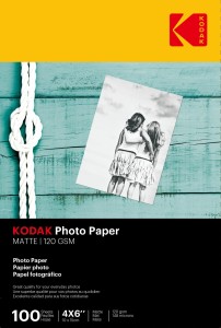 Papier fotograficzny matowy Kodak 120 g/m2/ 4R / 10x15cm / 100 szt /  740137