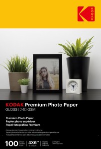 Papier fotograficzny błyszczący Kodak Premium 240 g/m2/ 4R / 10x15cm / 100 szt / 740529