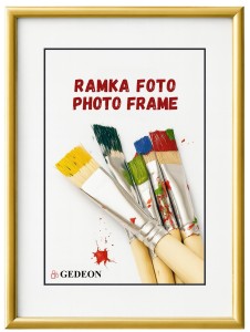 Ramka plastikowa 21x29,7  BB2130Gplx złota plexi