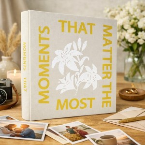 Album kieszeniowy nitowany 10x15/500 Moments That Matter The Most – elegancka tkanina beżowa