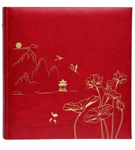Album kieszeniowy szyty 10x15/200 KD46200 LOTUS POND RED