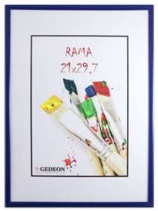 Ramka plastikowa 15x21  BB1521BL niebieska szkło